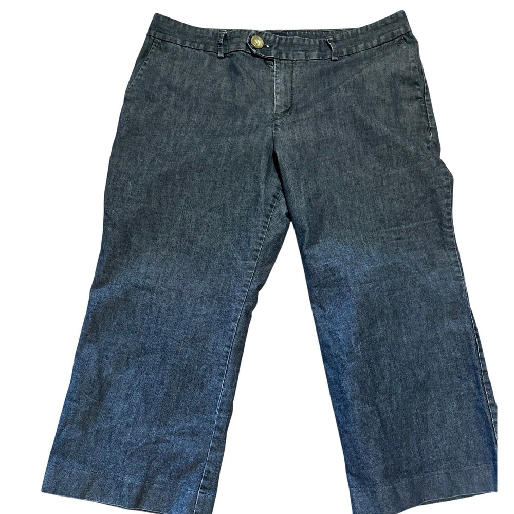 Gap Capri Jeans Size 14 Dark‎ Wash Cropped Denim